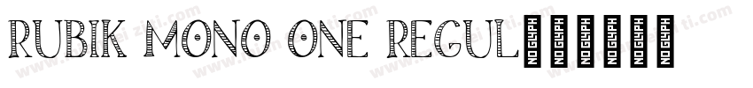 Rubik Mono One Regul字体转换